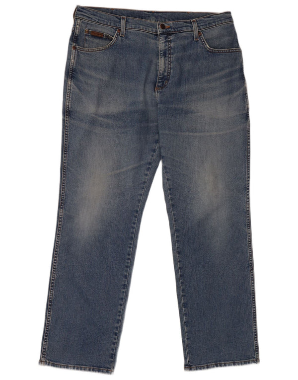 Męskie jeansy WRANGLER Texas Stretch Straight W36 L30 Niebieskie, bawełniane