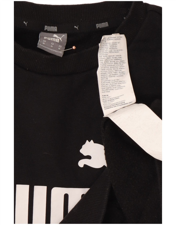 Damski sweter z grafiką PUMA UK 14, średni czarny, bawełniany