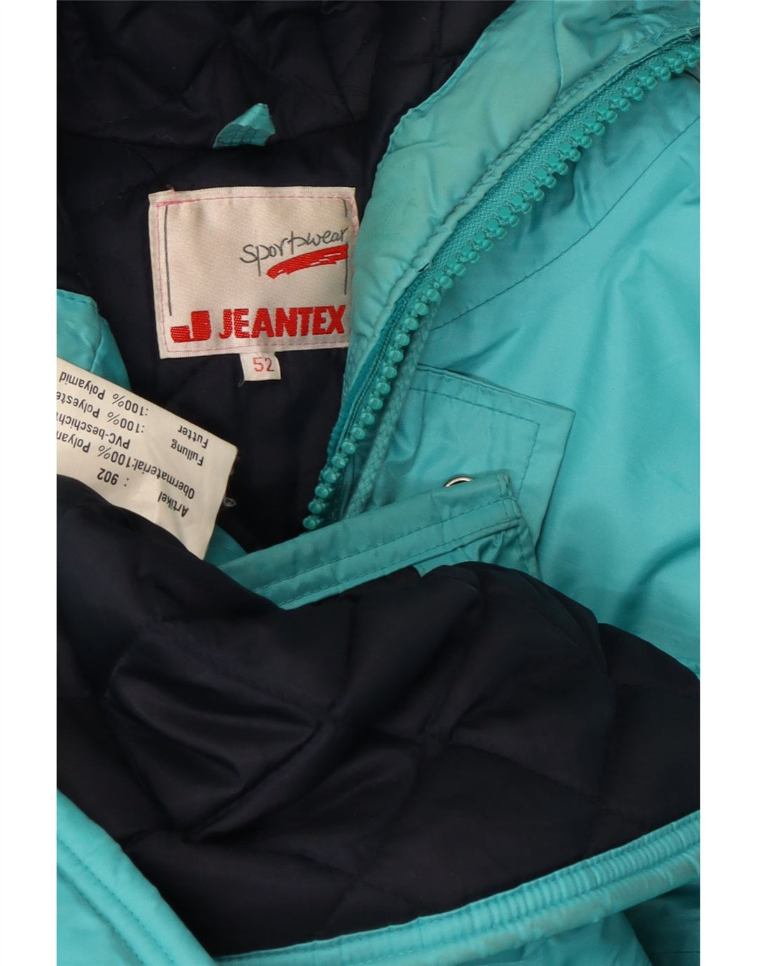 Męska kurtka parka z kapturem J Jeantex IT 52 XL Niebieski poliamid