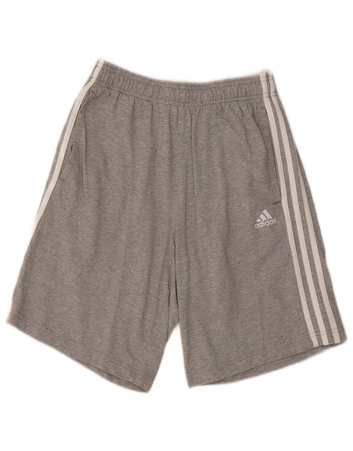Męskie spodenki sportowe Adidas, małe, szare, bawełniane