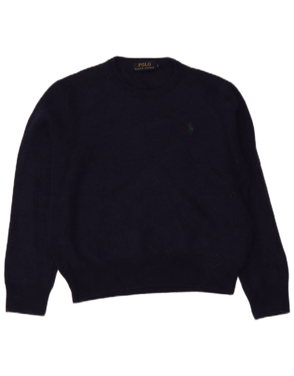 Sweter damski Polo Ralph Lauren z okrągłym dekoltem UK 14, duży granatowy