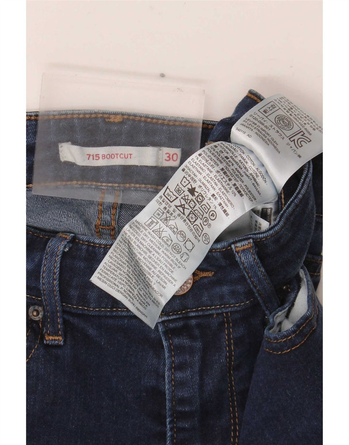 Damskie dżinsy Levi's 715 Bootcut W30 L32 Granatowa bawełna