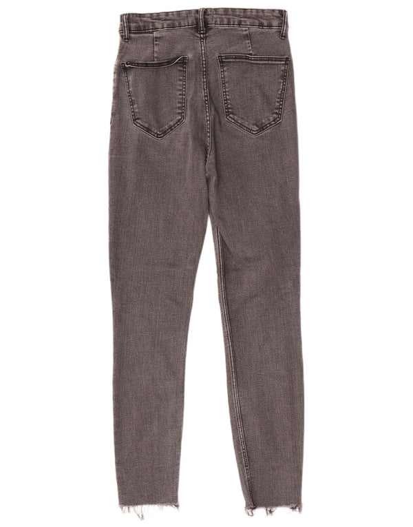 Damskie jeansy skinny z wysokim stanem Zara EU 38 Small W28 L25 Czarna bawełna