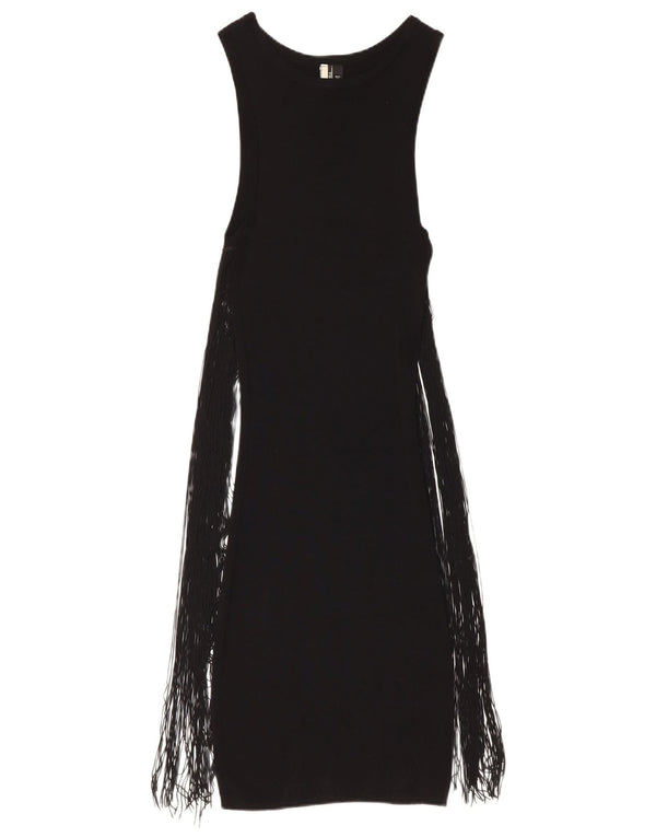 Damska sukienka maxi bez rękawów Topshop UK 6 XS, czarna wiskoza