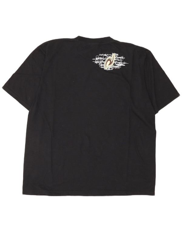 Męska koszulka z grafiką Rip Curl Top 2XL, czarna bawełna