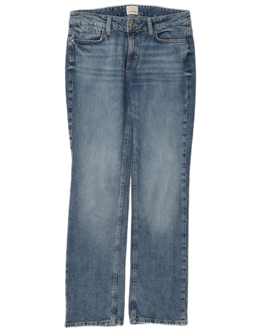 Guess Damskie Proste Dżinsy W29 L31 Niebieskie Bawełniane