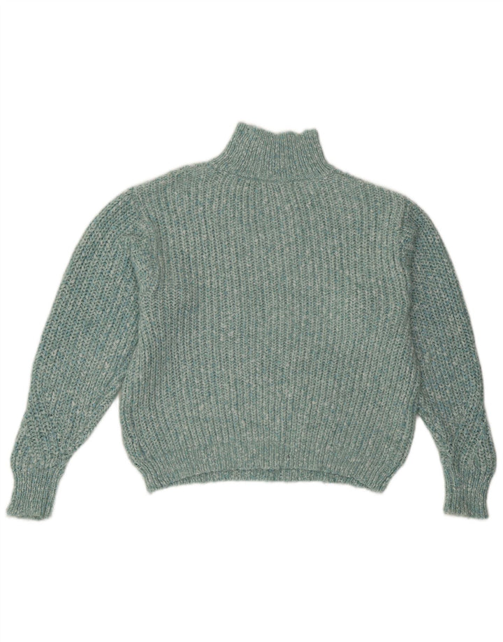 Marks & Spencer Damski sweter z golfem UK 10 Mały turkusowy