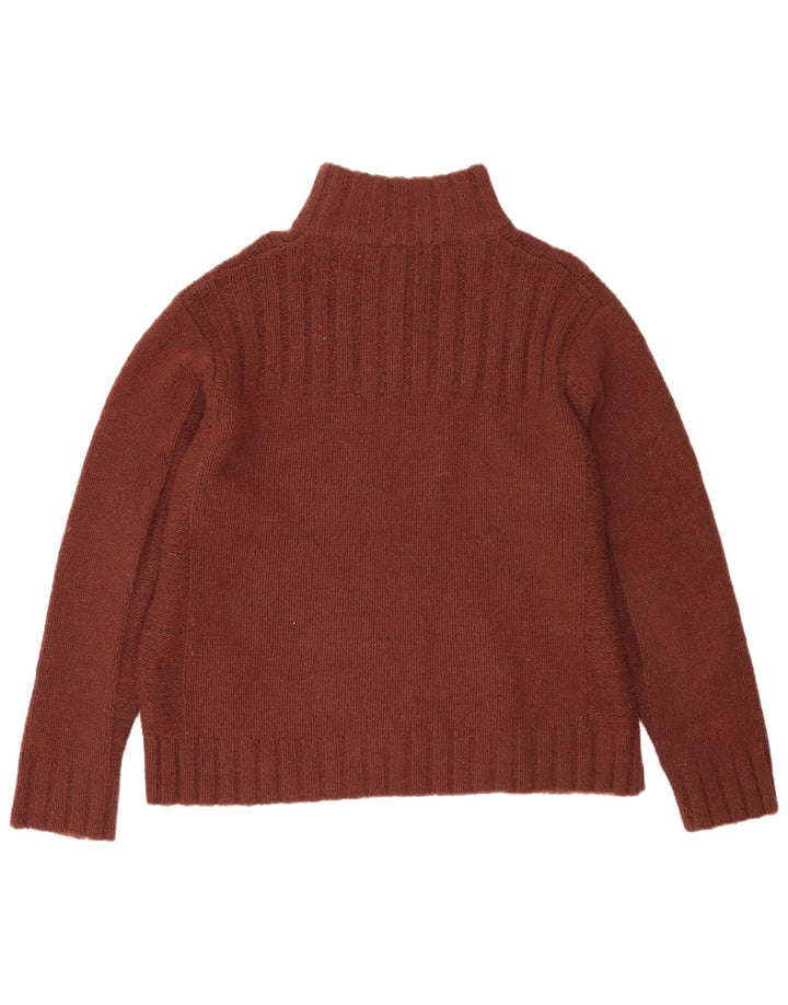 Marks & Spencer Męski sweter z zamkiem błyskawicznym XL, brązowy, akrylowy