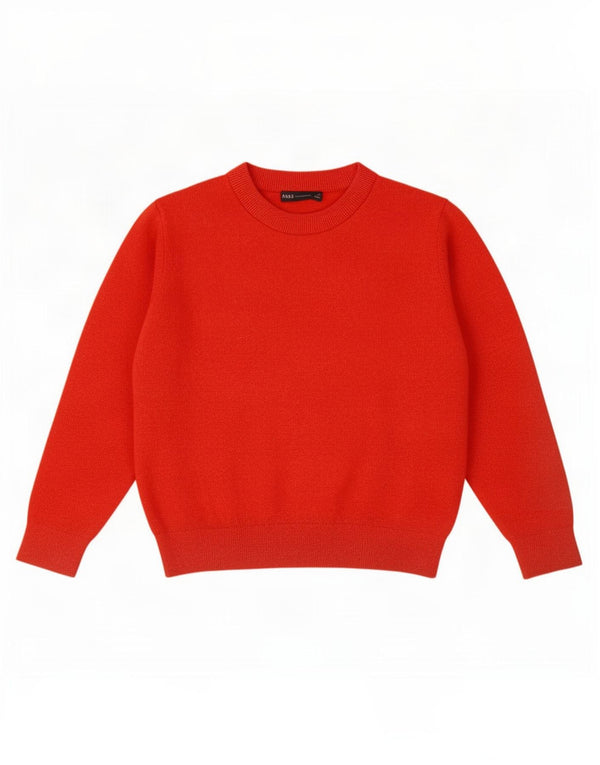 Sweter damski Marks & Spencer z okrągłym dekoltem, UK 16, duży pomarańczowy