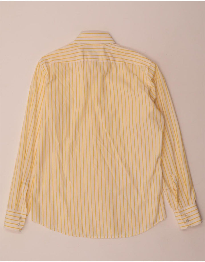 Koszula męska HUGO BOSS rozmiar 40 15 3/4 Średnio żółta bawełniana w paski