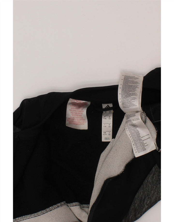 Chłopięca kurtka dresowa Adidas Climalite Top Jacket 7-8 lat Szara, z blokami kolorów