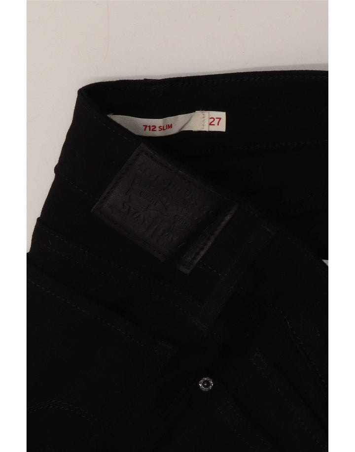 Damskie jeansy Levi's 712 Slim W27 L26 Czarne