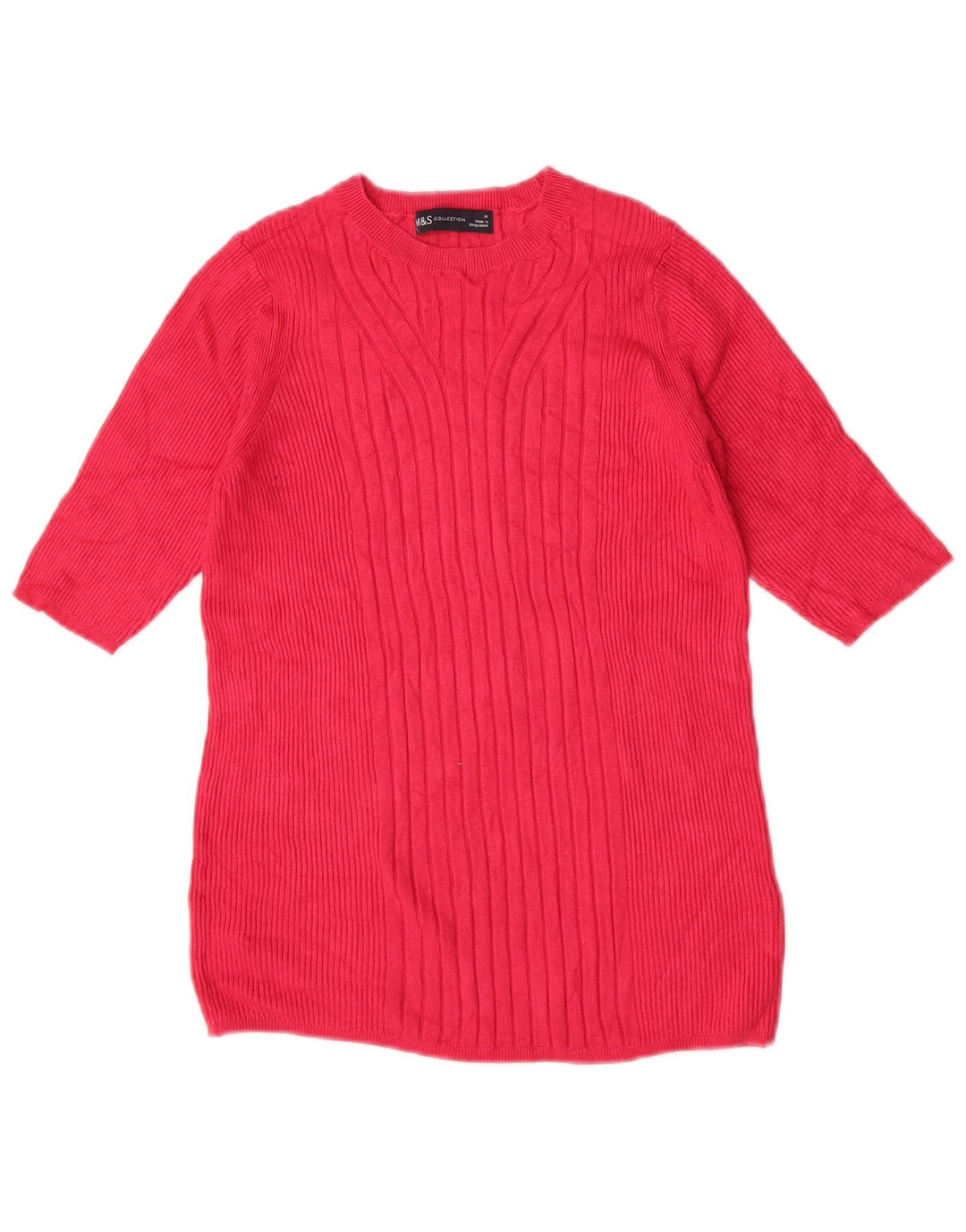 Marks & Spencer Damski sweter z dekoltem w łódkę, UK 12, średni róż