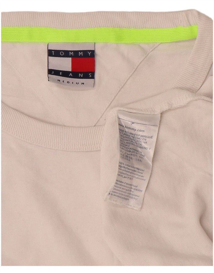 Męska koszulka z grafiką Tommy Hilfiger, średnia, biała bawełna