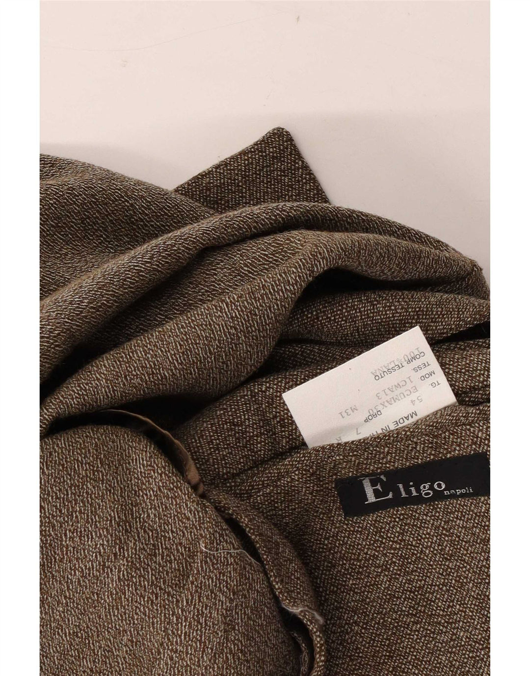 Płaszcz męski w stylu vintage IT 54 2XL Brązowa wełna
