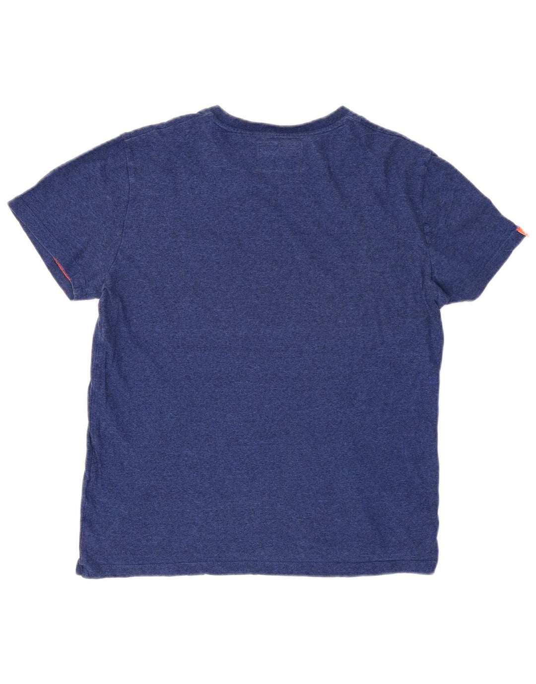 SUPERDRY Męski T-shirt Top Średnioniebieski, bawełniany w cętki