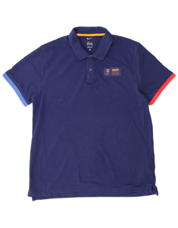 Męski T-shirt NIKE Dri Fit Slim Fit Top XL, niebieska bawełna