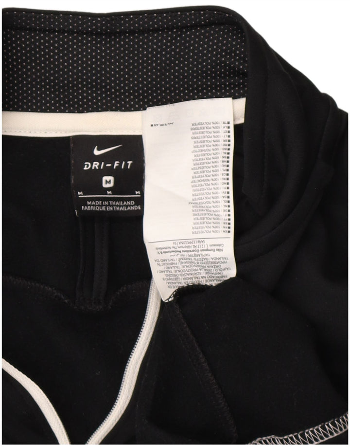 Męski dres NIKE Dri Fit z zamkiem błyskawicznym i zamkiem błyskawicznym w kolorze średniej czerni