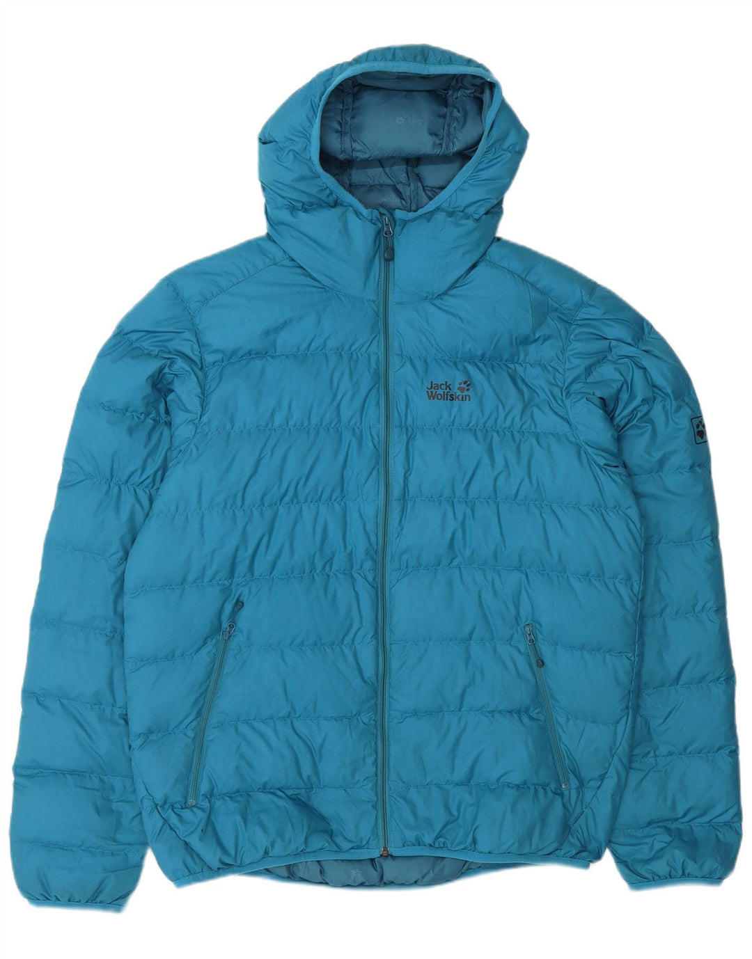 Męska ocieplana kurtka z kapturem Jack Wolfskin UK 40/42, duży niebieski poliester