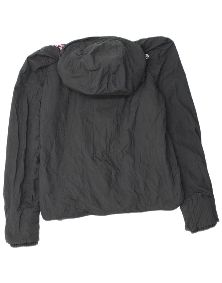 Damska kurtka wiatrówka z kapturem Superdry Windcheater UK 14, średnia szarość