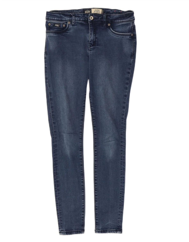 SUPERDRY Damskie jeansy Alexia Jegging W30 L32 Niebieskie bawełniane