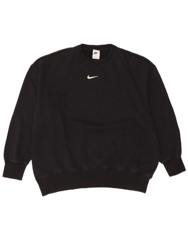 Męska bluza dresowa Nike o luźnym kroju, średnia czarna, bawełniana