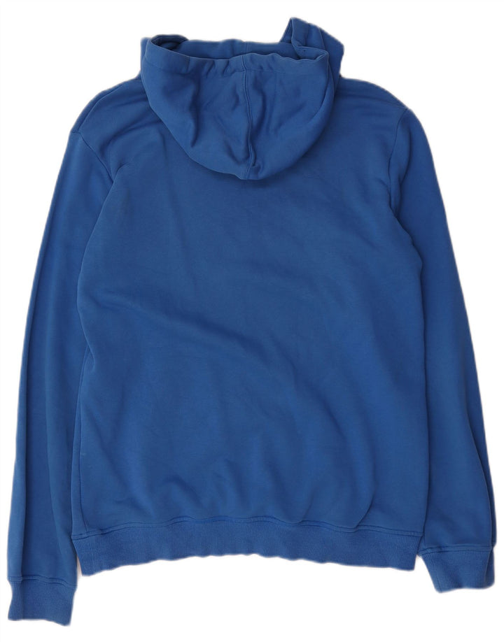 Męska bluza z kapturem Adidas Graphic, średnia niebieska, bawełniana