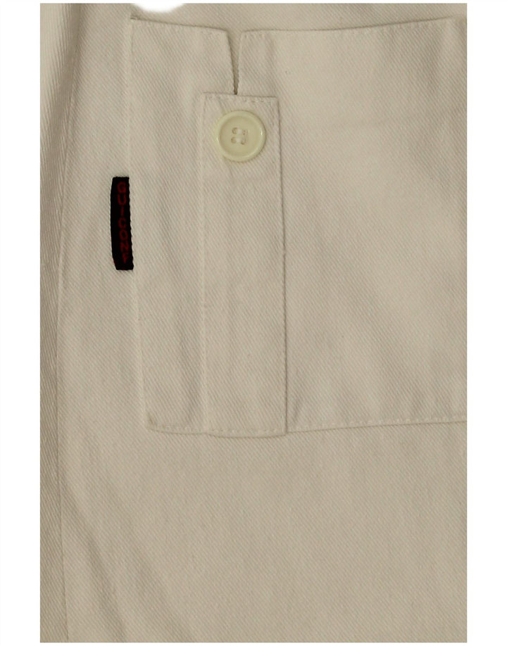 Vintage damska spódnica jeansowa W24 XS biała