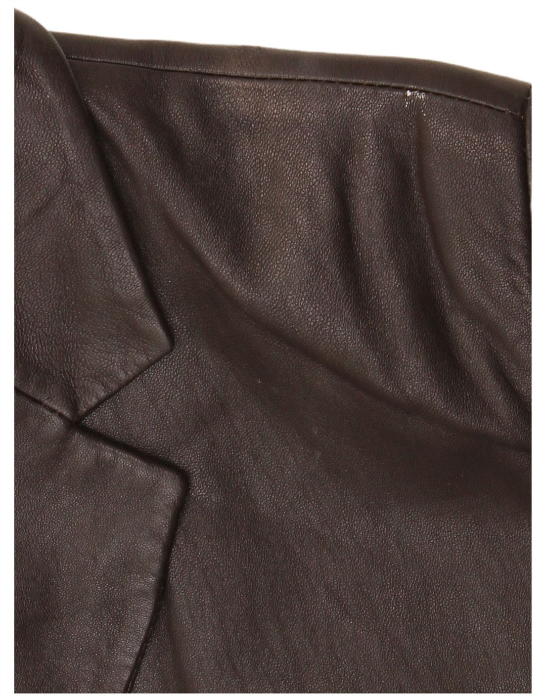 Vintage damska marynarka skórzana zapinana na 3 guziki, UK 18 XL, brązowa skóra