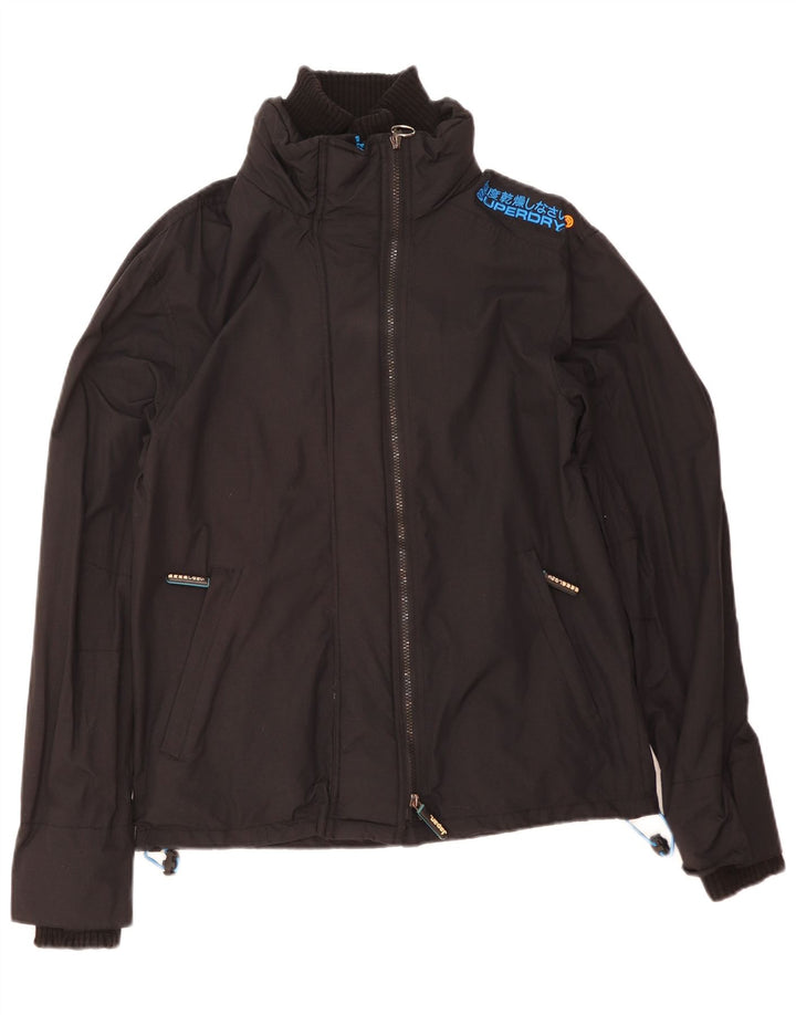 Damska wiatrówka Superdry Graphic UK 16, duża czarna