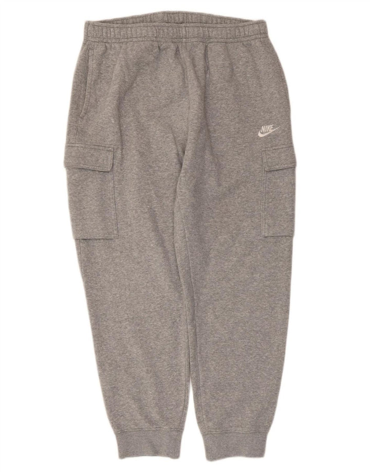 Męskie spodnie dresowe Nike Cargo, duże, szare, bawełniane