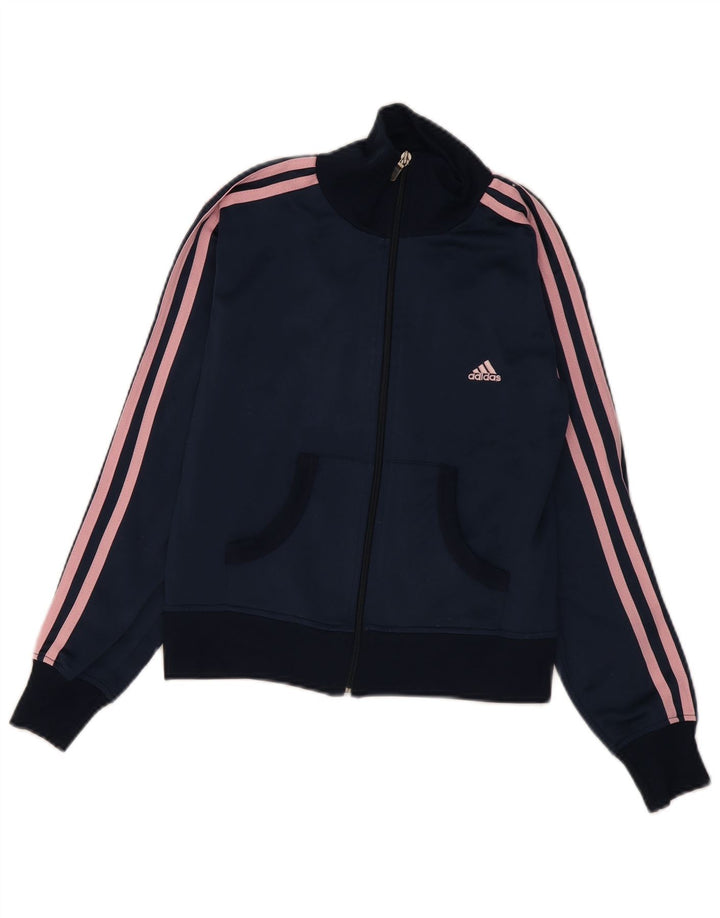 Damska bluza dresowa Adidas Crop Top Jacket UK 14 Średni granatowy poliester