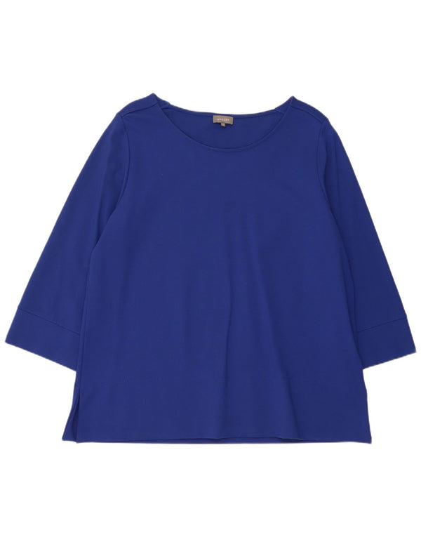 Damski top Jaeger z rękawem 3/4, UK 18 XL, niebieska wiskoza