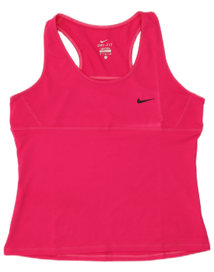 Damska koszulka z kamizelką Nike Dri Fit, UK 18 XL, różowa, poliester