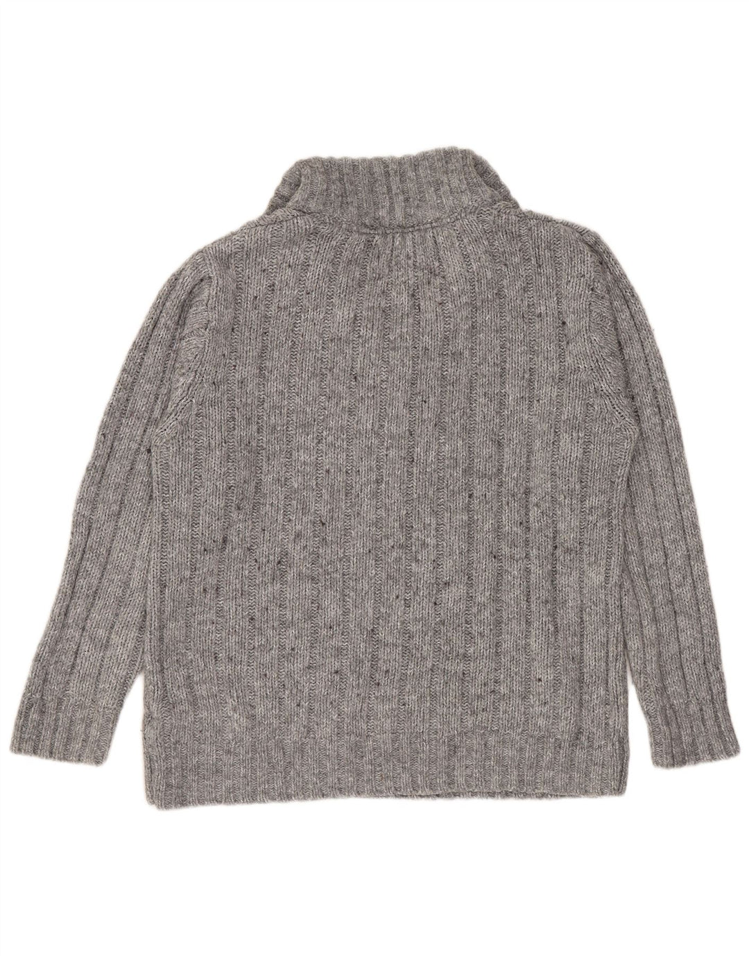 MARKS & SPENCER Męski sweter zapinany na zamek, mały, szary, akrylowy