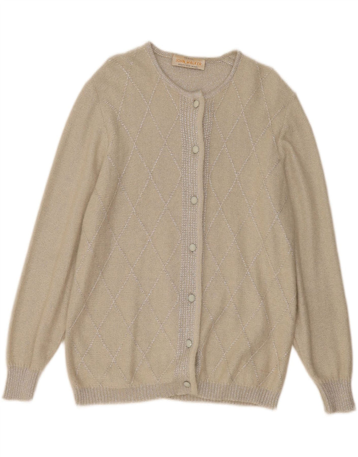 Sweter damski John Walker UK 18 XL Szary Argyle/Diamentowa wełna