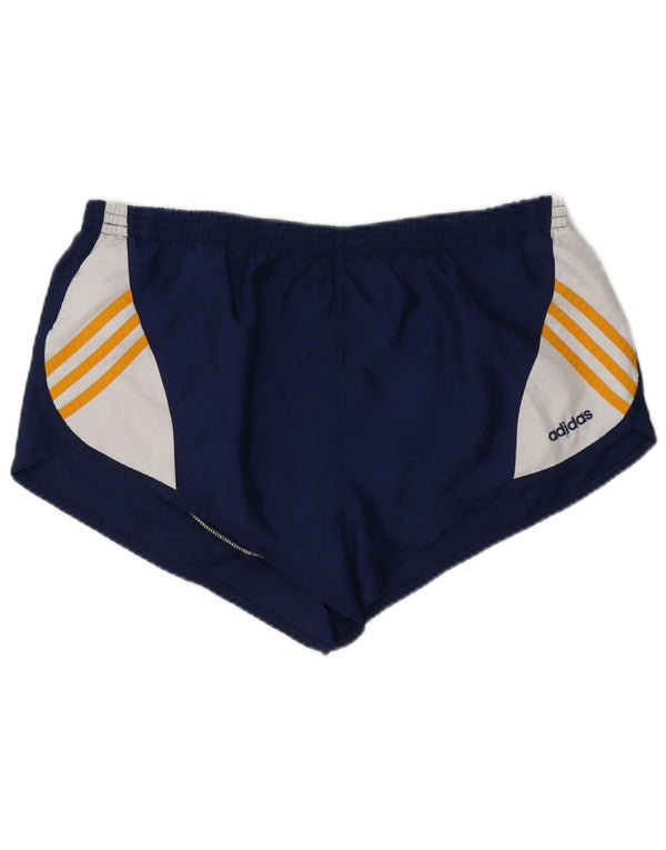 Damskie spodenki sportowe ADIDAS UK 18 XL, granatowy, poliester z blokami kolorów