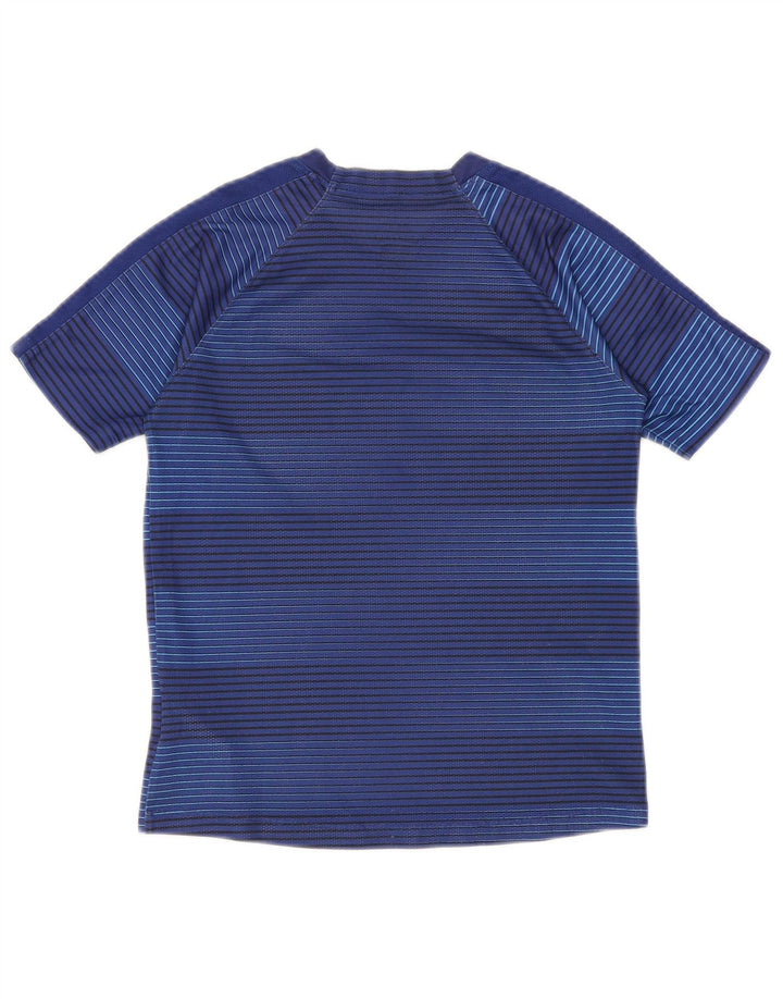 Chłopięcy t-shirt Nike Dri Fit na 10-11 lat, poliester w średnie niebieskie paski