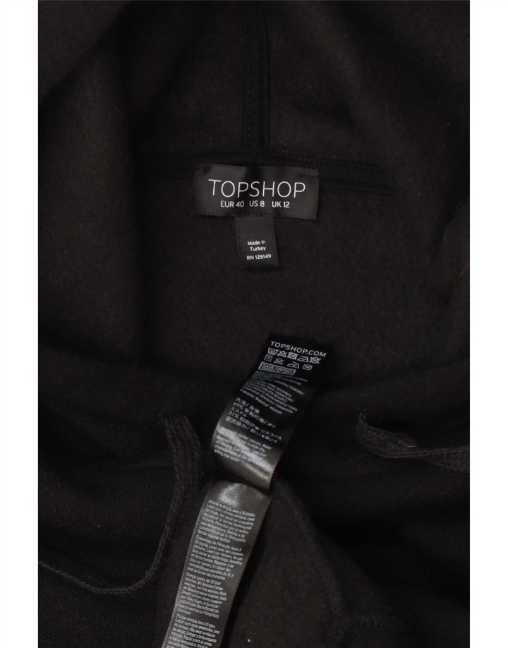 Damski sweter z kapturem Topshop UK 12, średni czarny poliester
