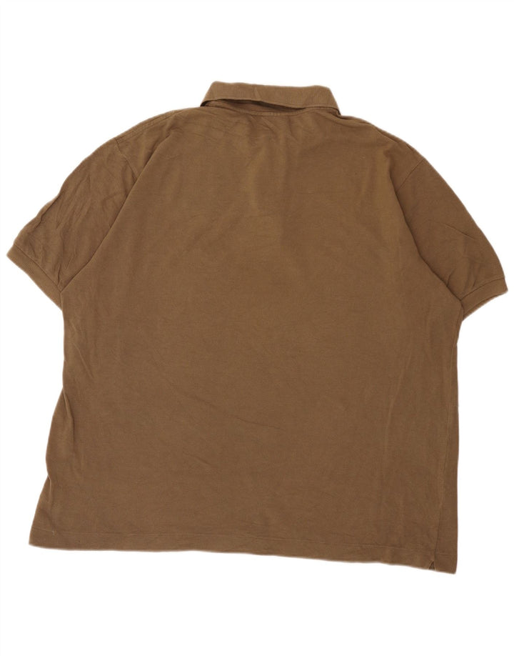 Męska koszulka polo Lacoste, rozmiar 7, 2XL, brązowa, bawełniana