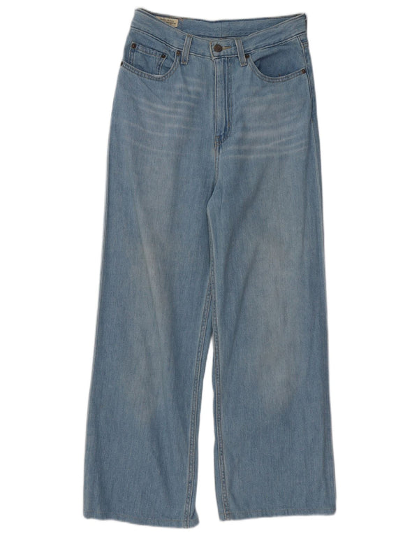 Damskie jeansy Levi's z szeroką nogawką i wysokim stanem W28 L26, niebieska bawełna