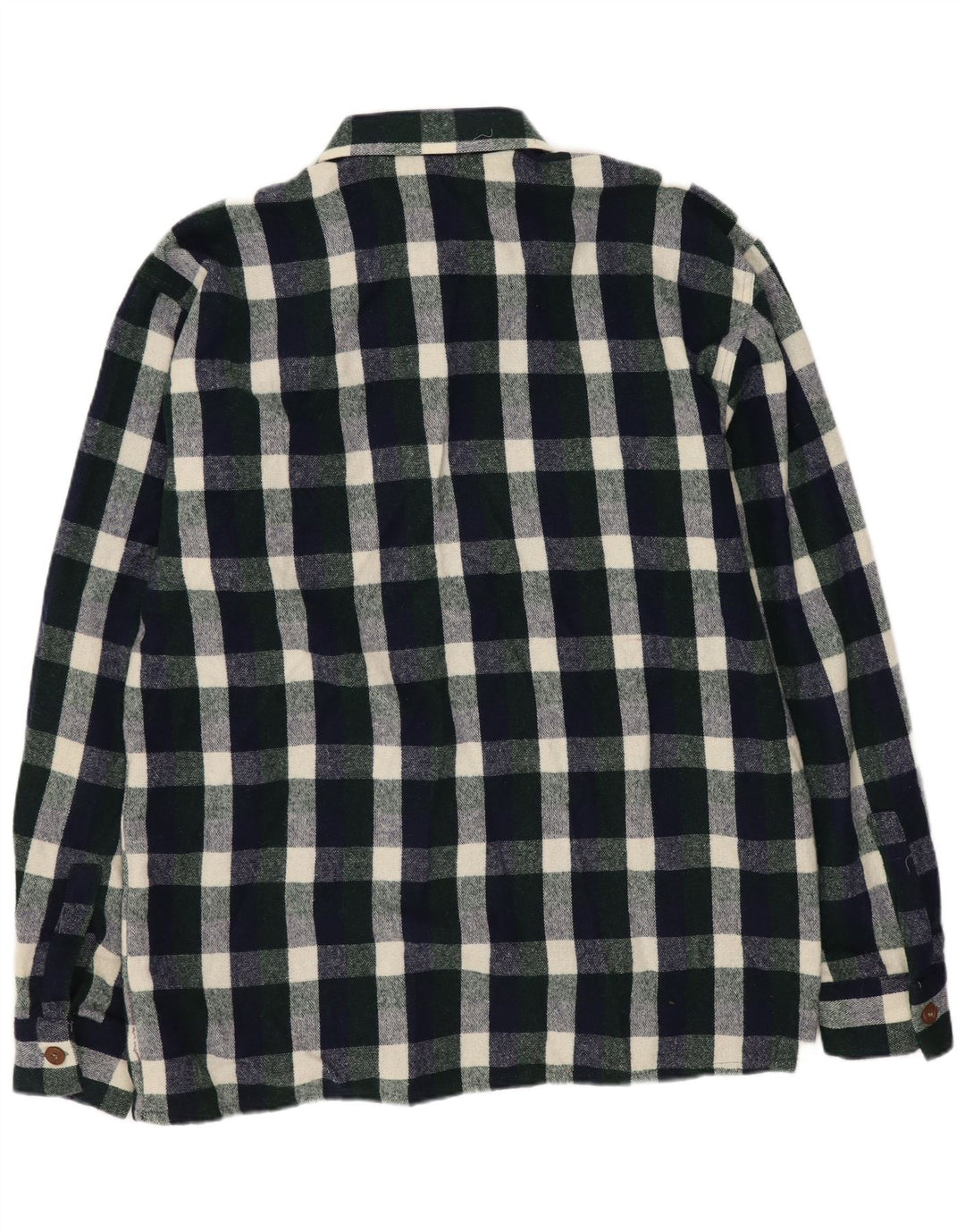 Vintage męska koszula flanelowa, duża, zielona wełna