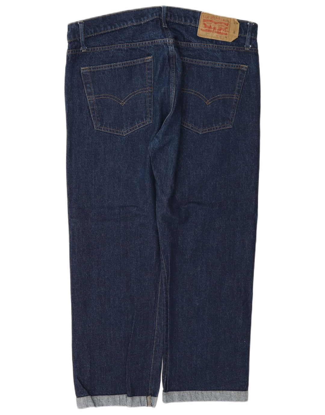 Damskie dżinsy Levi's 501 Straight W38 L27 Granatowa bawełna