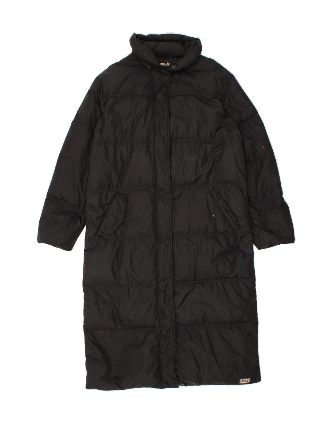 FILA Womens Padded Coat IT 46 Large Black Polyamide Vintage Fila and Second-Hand Fila from Messina Hembry 