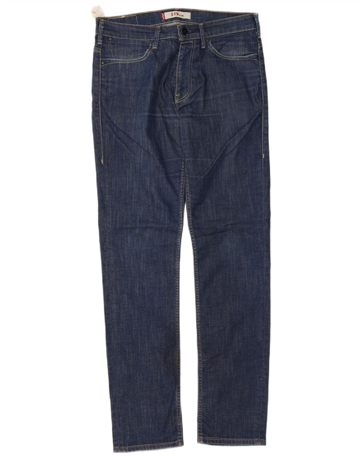Męskie jeansy Levi's 519 Slim W34 L34 Niebieska bawełna