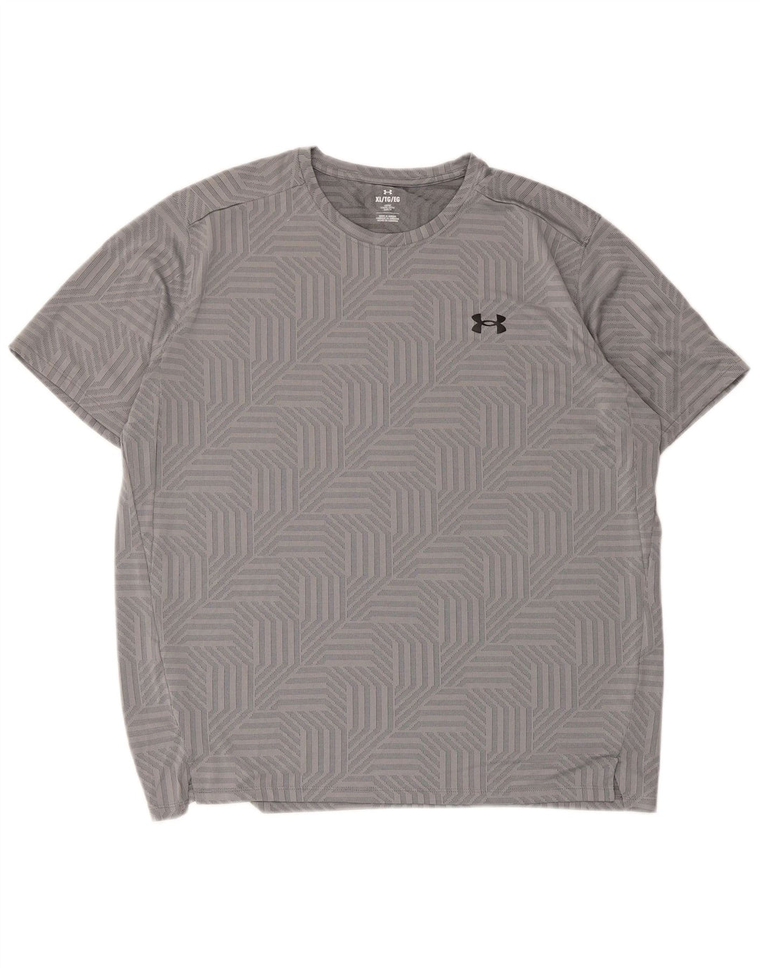 Męska koszulka t-shirtowa Under Armour XL, szara, geometryczna