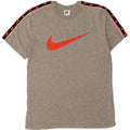 NIKE Mens Graphic T-Shirt Top Small Grey Colourblock Cotton