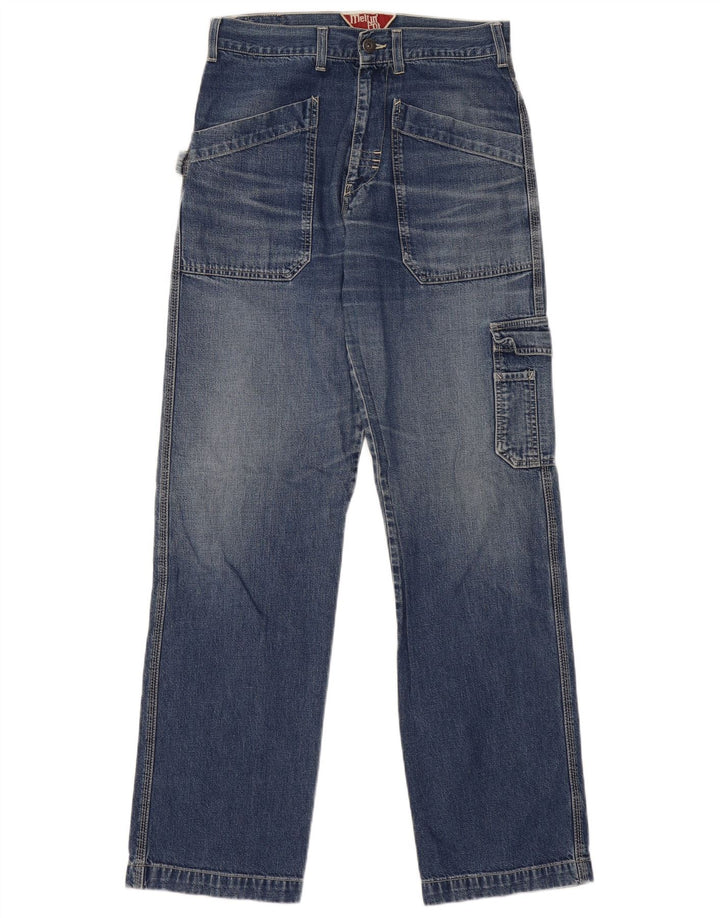 Męskie dżinsy Cargo Straight Meltin' Pot W31 L31 Niebieska bawełna