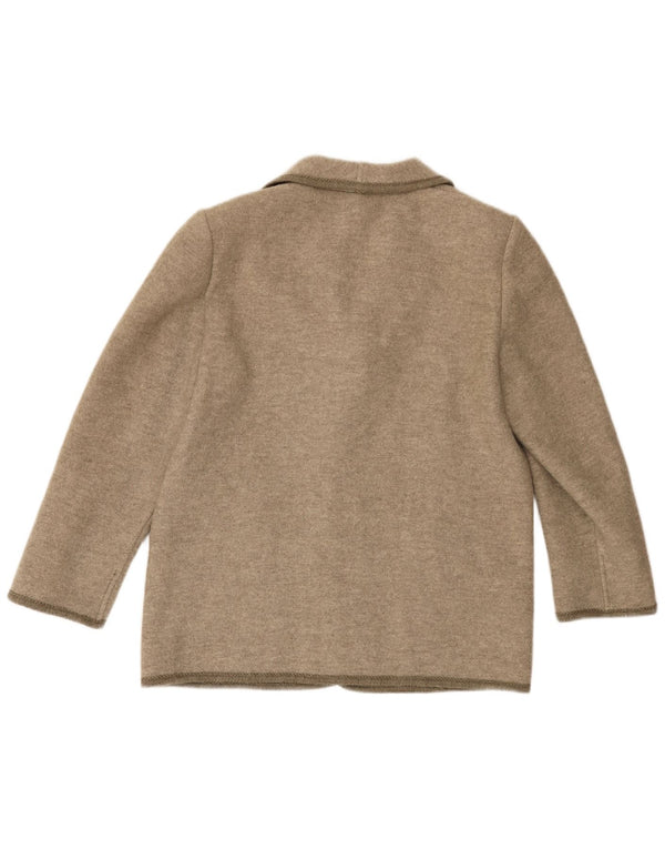 Damska marynarka zapinana na 5 guzików VINTAGE UK 16, duża, beżowa