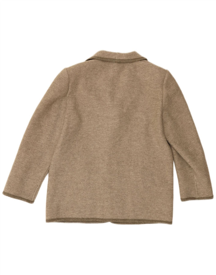 Damska marynarka zapinana na 5 guzików VINTAGE UK 16, duża, beżowa